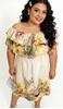 Immagine di PLUS SIZE PRINTED DRESS WITH RUFFLED COLLAR